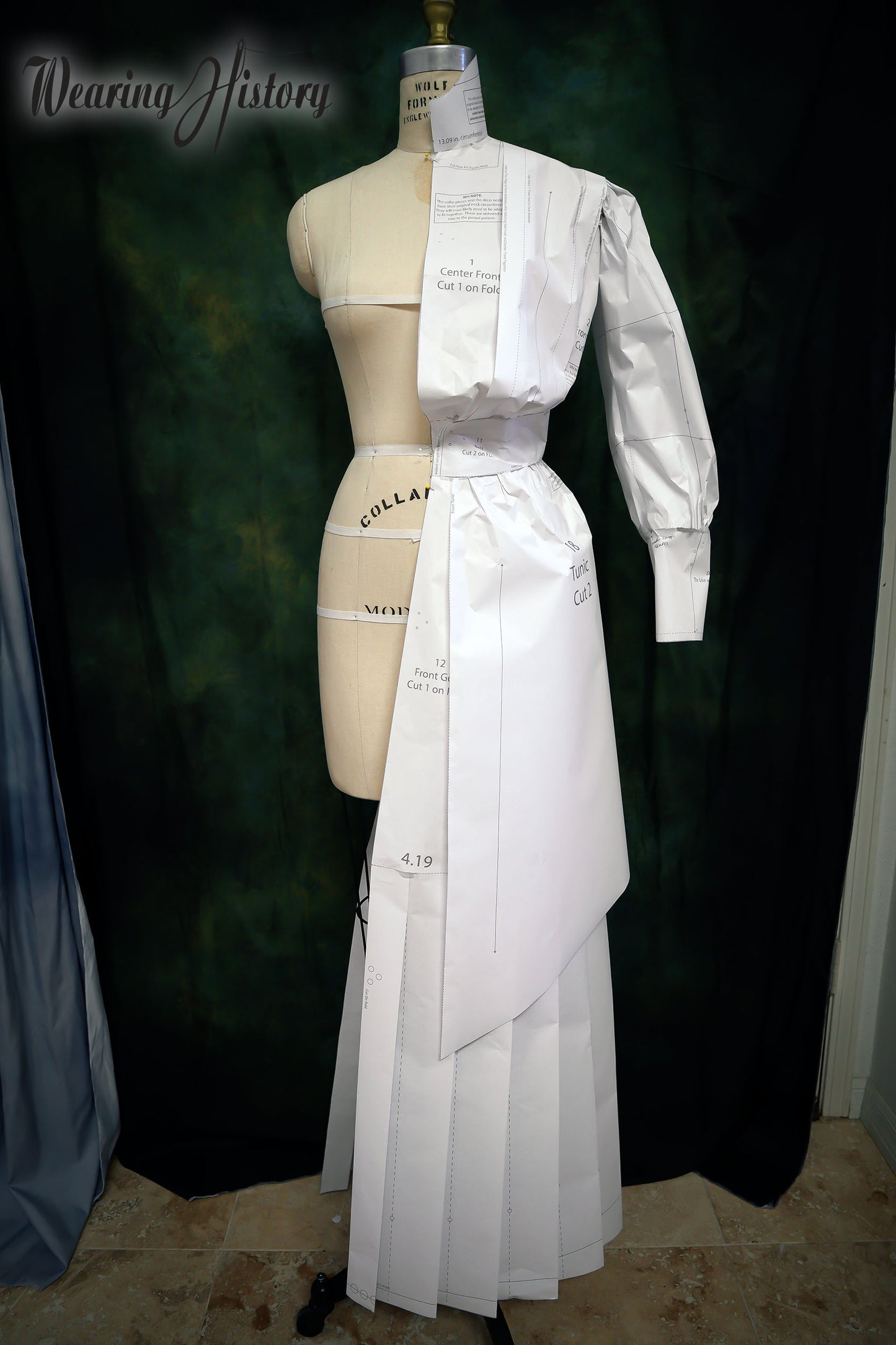 E-Pattern- Circa 1910 "Eliza" Dress- Bust 36" Waist 26"