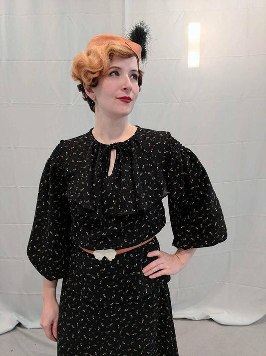 E-PATTERN- Mid 1930's Nanette Blouse Pattern- Bust 30"-42"