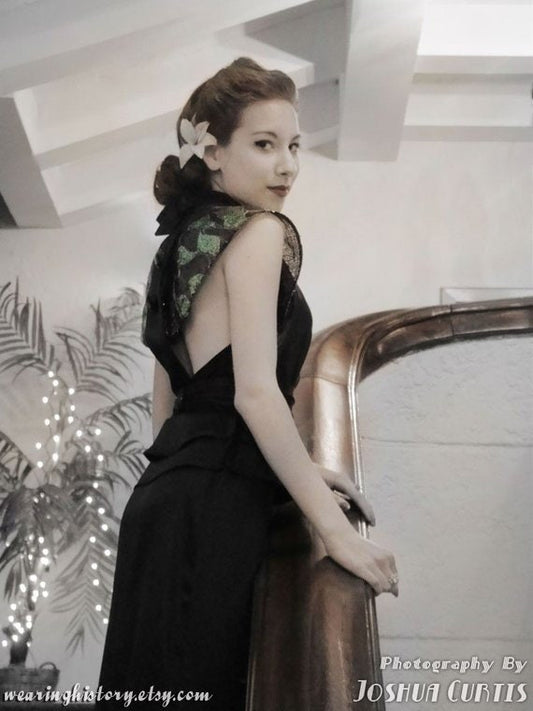 E-Pattern- 1930s Manhattan Evening Dress- Bust 31"-41"