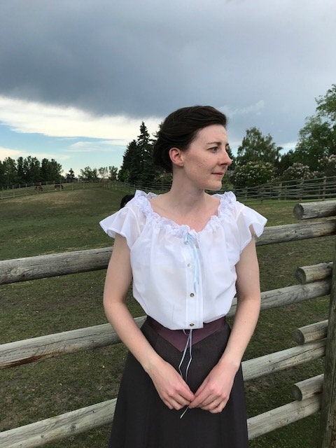 E-Pattern- 1900s Edwardian Corset Cover Pattern- Bust 34" - Wearing History