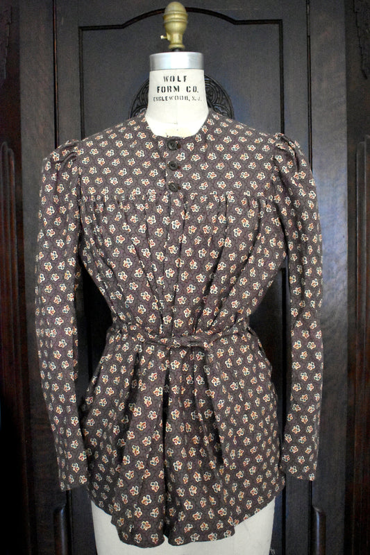 E-Pattern- Victorian 1890s 1897 Morning Dressing Jacket- Bust 36"