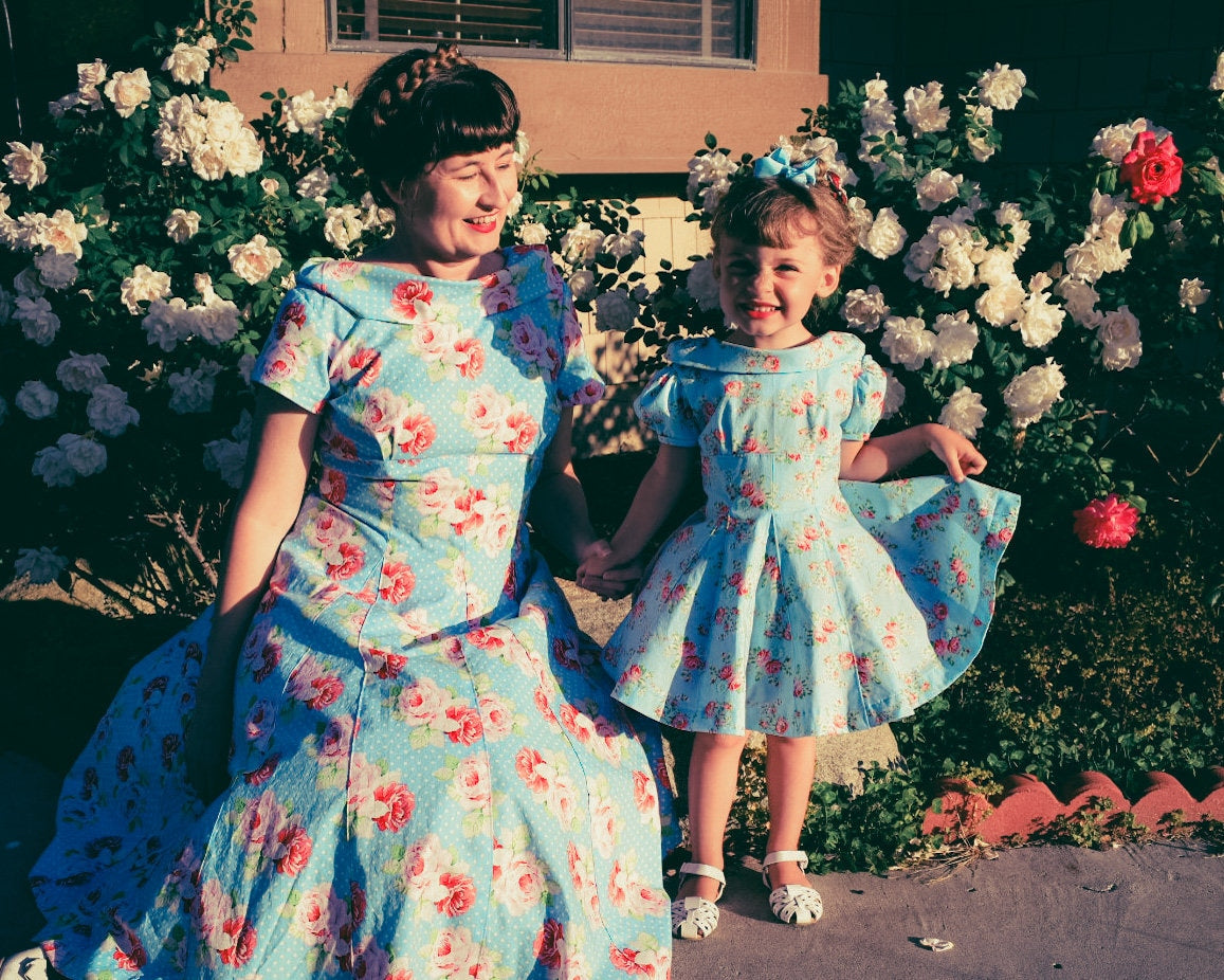 E-Pattern- 1950s "Suzy" Gored Dress Pattern- Sizes 30-42" Bust