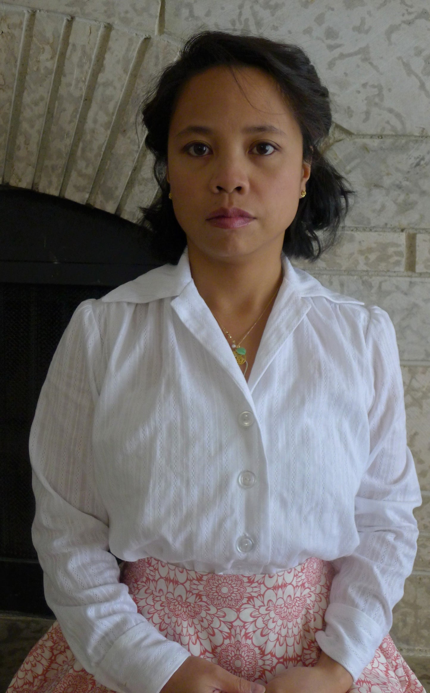 E-Pattern- Elsie- 1910s WWI Era Blouse - Bust 32"-48"