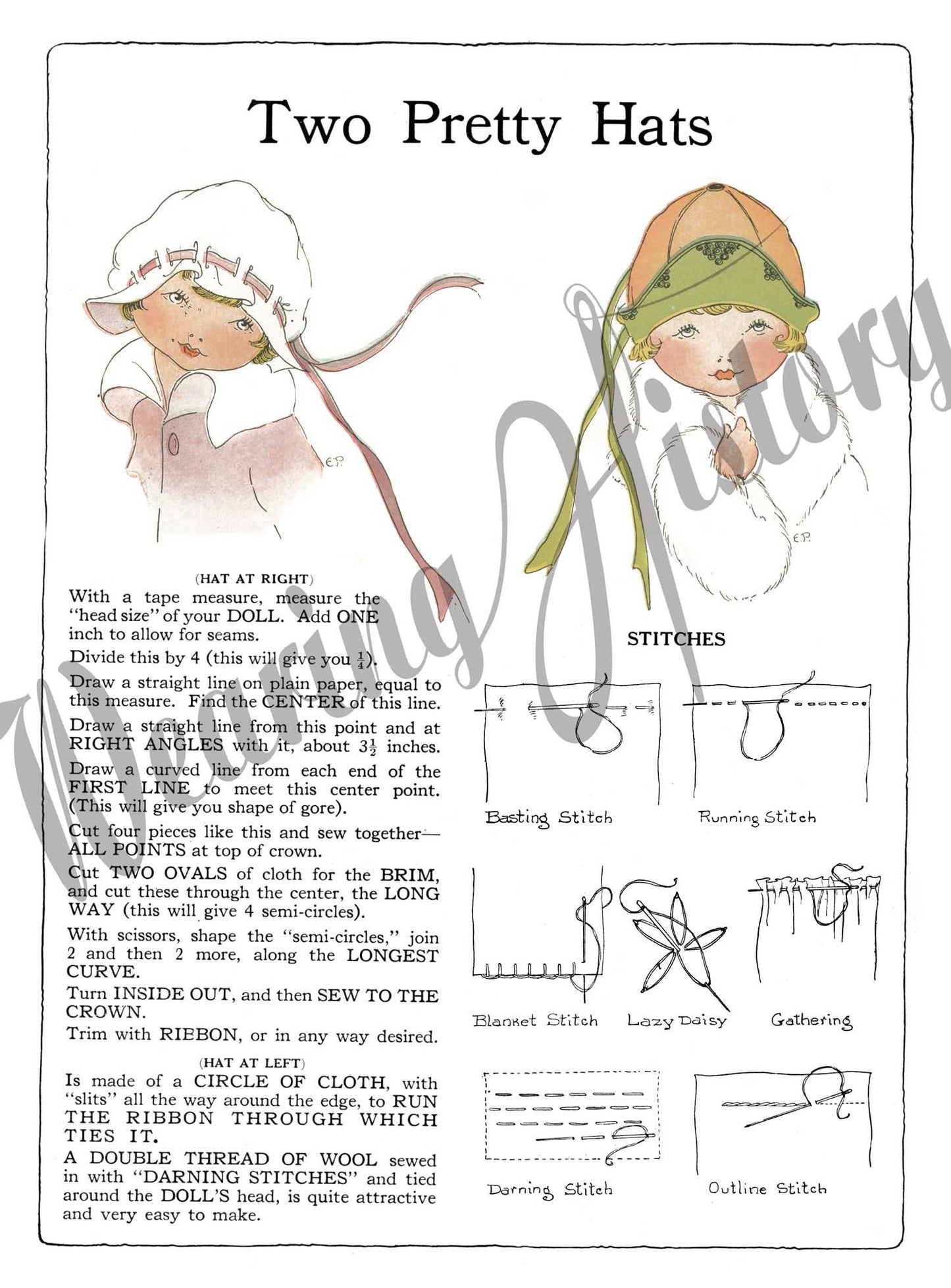 E-BOOK 1920s Dolly and Her Dresses Sewing Booklet- How to Sew a Doll and Clothes- Flapper 1920s 20s Craft Pattern