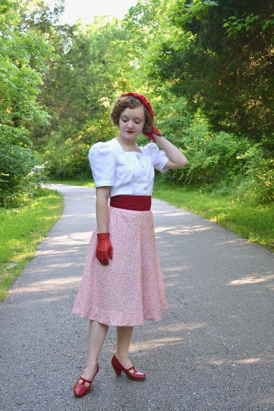 PRINTED PATTERN- Circa 1939 Blouse, Skirt, Shorts & Girdle Pattern- 30"-40" Bust