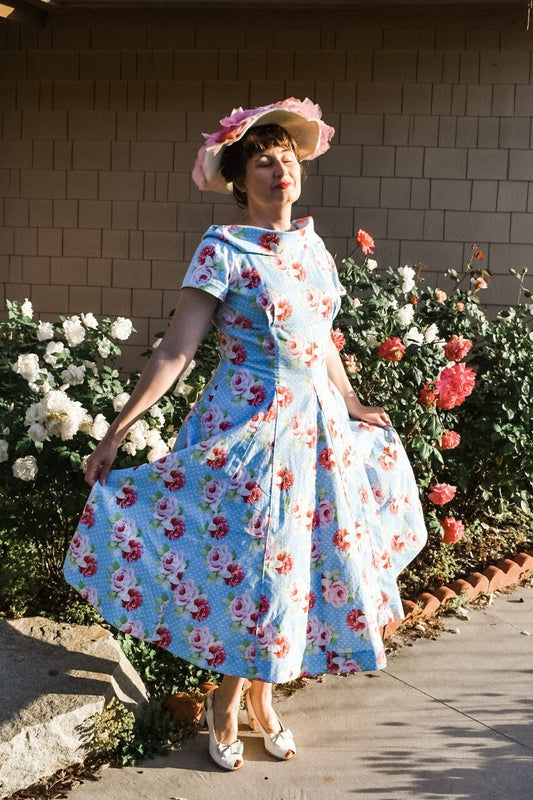 PRINTED PATTERN- 1950s "Suzy" Woman's Gored Dress Pattern