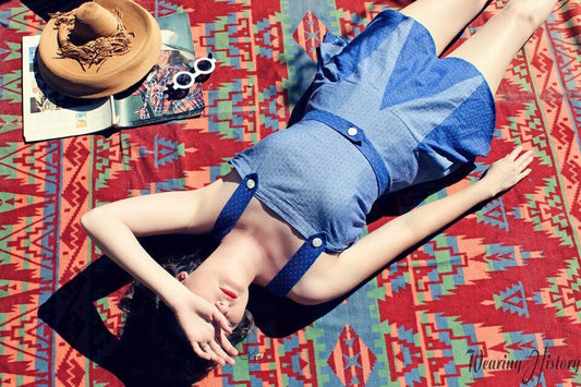 PRINTED PATTERN- Bathing Beauty- 1940's Swim Suit Pattern- 30"-40" Bust