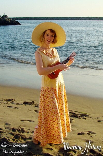 PRINTED PATTERN- Lounging at the Lido- 1930s Beach or Lounging Pajamas and Eton Jacket- 30"-46" Bust