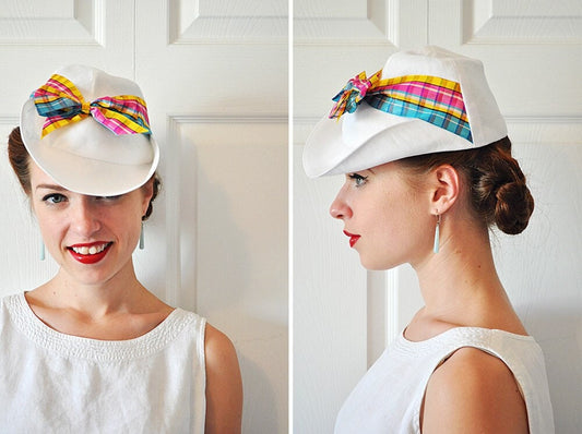 PRINTED PATTERN- Sporty Toppers- 1930s Hat Pattern- Size 22" Head