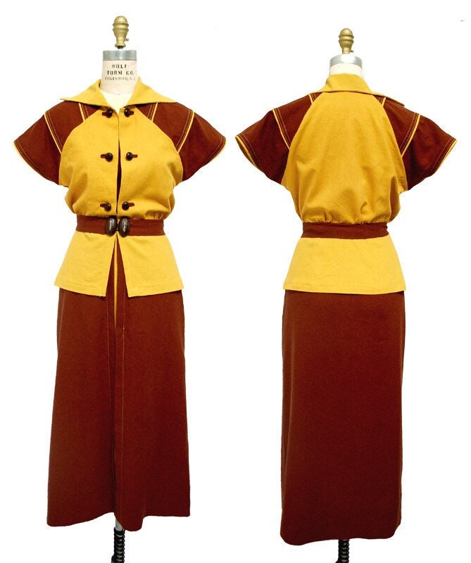 PRINTED PATTERN- Tea at Two- 1930s Day or Afternoon Dress Pattern- 30"-40" Bust