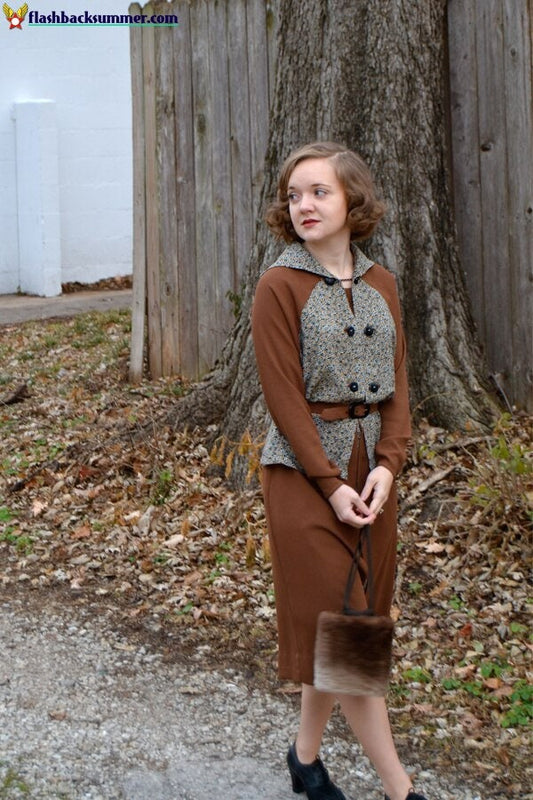 PRINTED PATTERN- Tea at Two- 1930s Day or Afternoon Dress Pattern- 30"-40" Bust