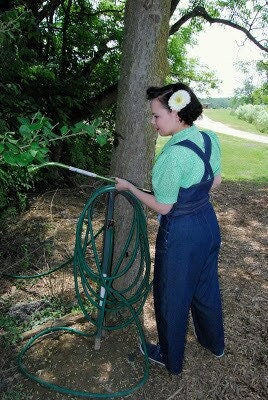 E-Pattern- WWII Homefront- 1940s Overalls, Playsuit, & Trousers Pattern- 30"-46" Bust