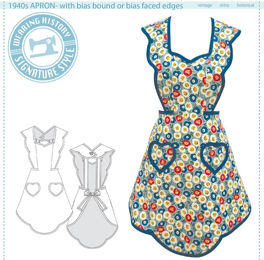 PRINTED PATTERN- 1940's Apron Pattern – Wearing History printed-pattern-1940-s-apron-pattern-wearing-history