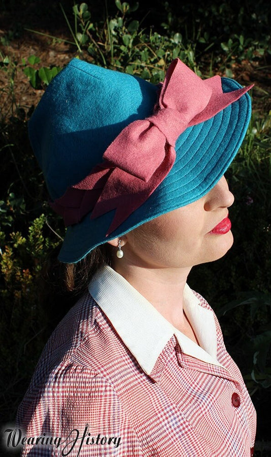 PRINTED PATTERN- 1940s Hat Wardrobe Pattern- Size 22" Head