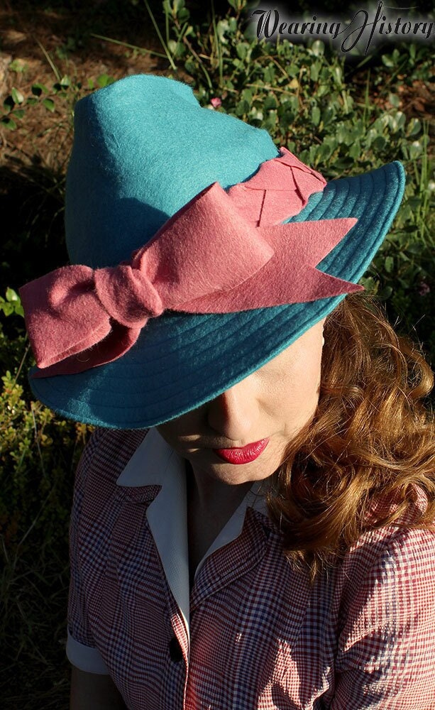 PRINTED PATTERN- 1940s Hat Wardrobe Pattern- Size 22" Head