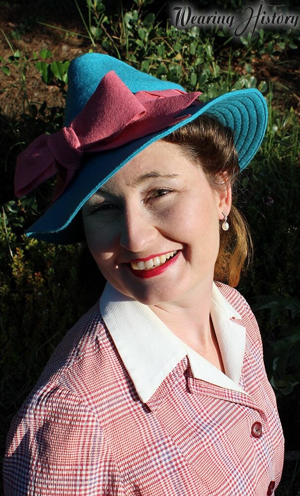 PRINTED PATTERN- 1940s Hat Wardrobe Pattern- Size 22" Head