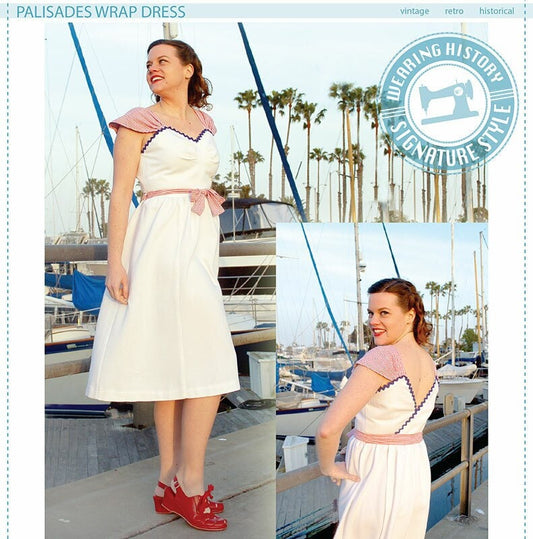 PRINTED PATTERN- Palisades- 1940s Wrap Dress Pattern- Bust 30"-40"