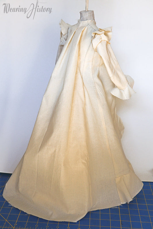 PRINTED PATTERN- 1890s Victorian Dressing Gown- Tea Gown- Wrapper- Bust 37"