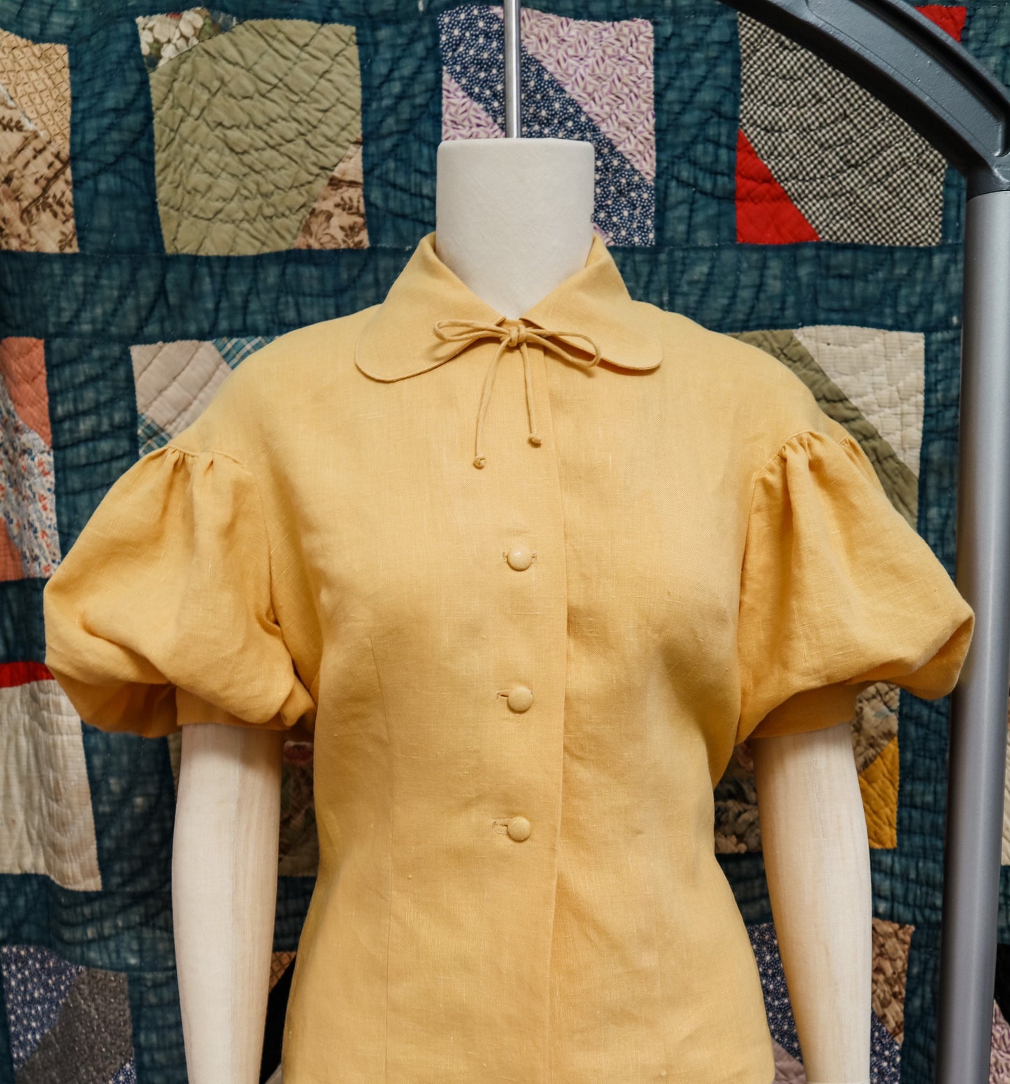 PRINTED PATTERN- 1950s "Harriet" Drop Shoulder Blouse Pattern- Sizes 32-48" Bust Wearing History Shirt Puff Sleeve Collar