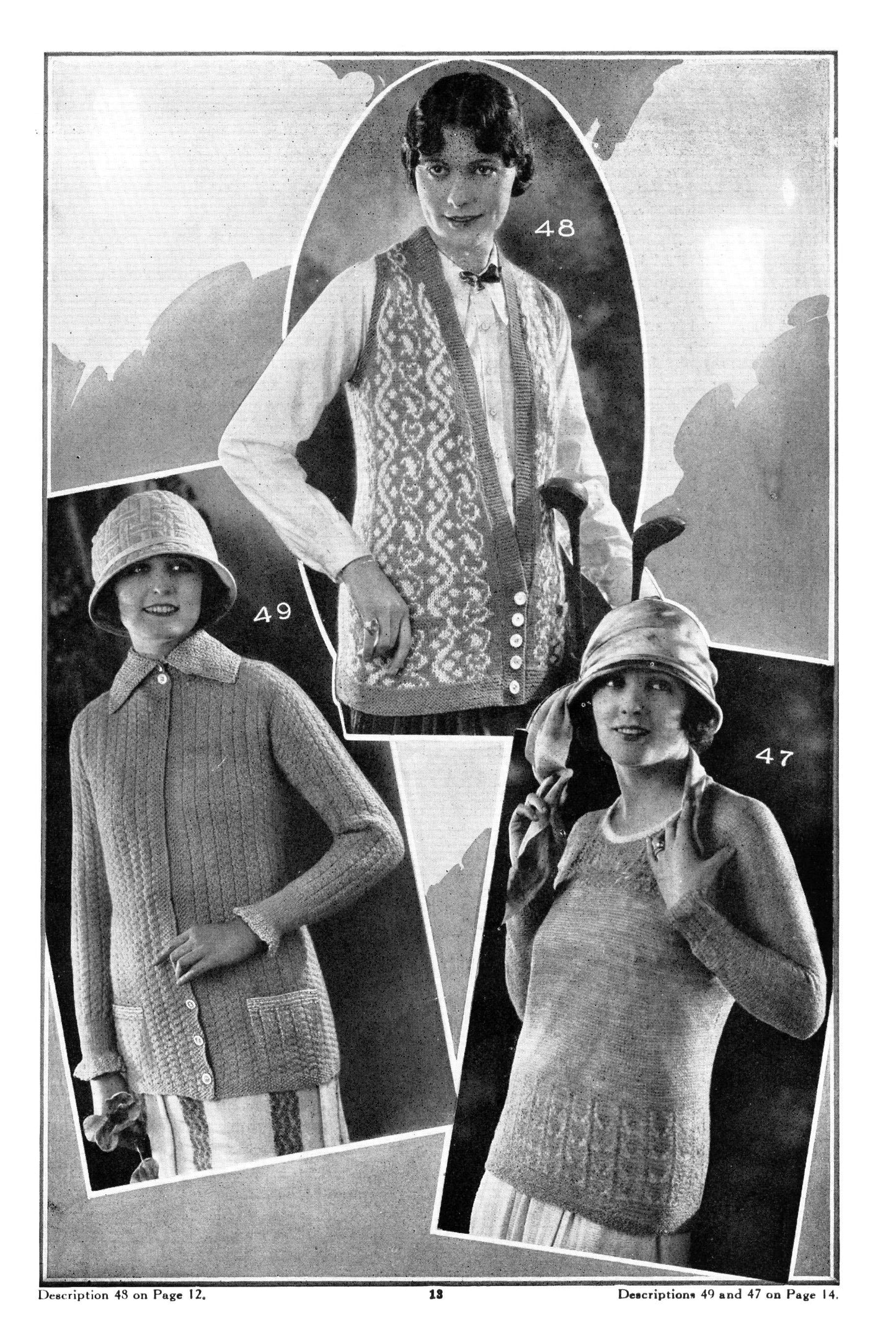 E-BOOK 1924 1920s Novelty Sweater Knitting Book- Monarch Yarns- Knitting Crochet- Ladies Sweaters & Wraps- 20s