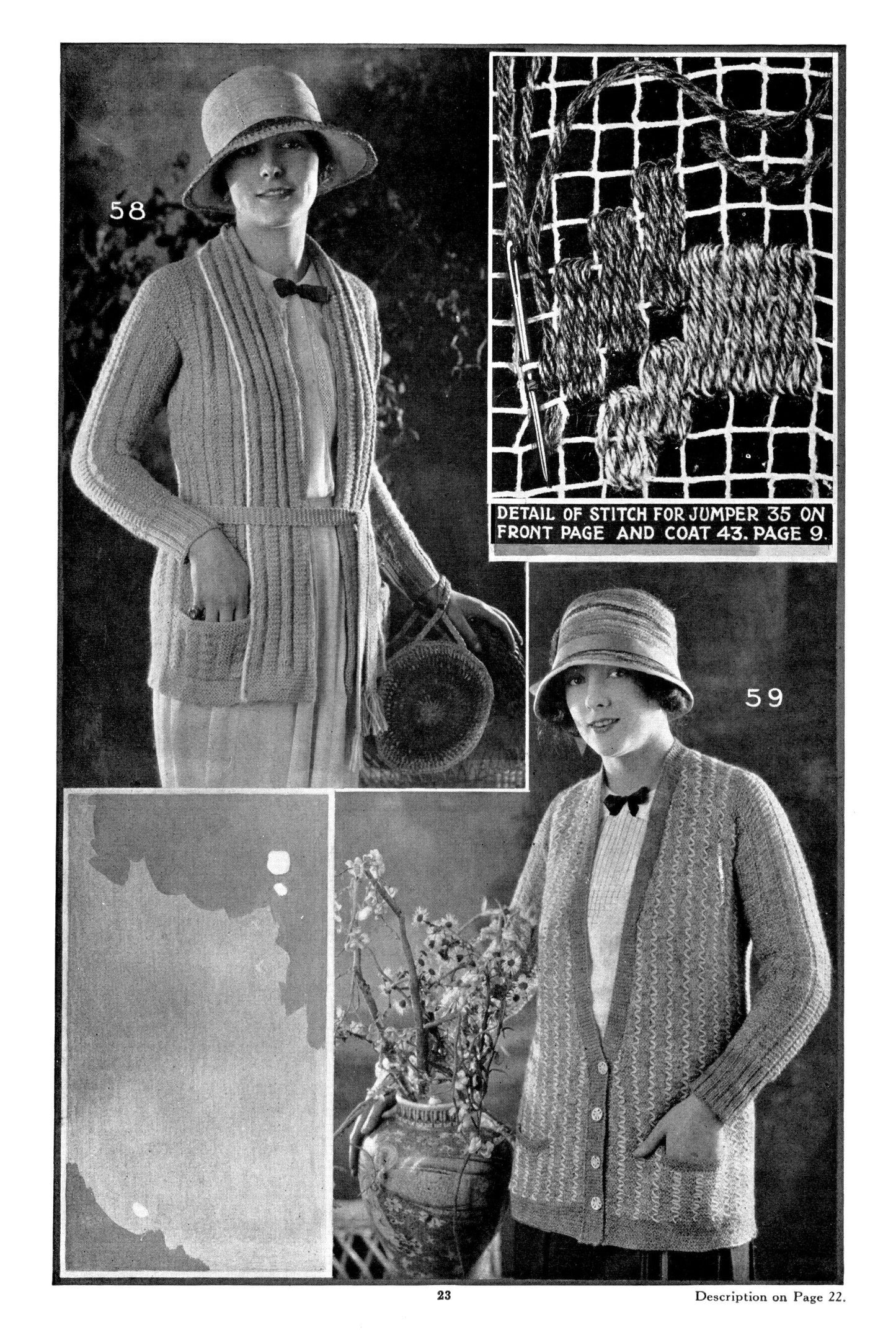 E-BOOK 1924 1920s Novelty Sweater Knitting Book- Monarch Yarns- Knitting Crochet- Ladies Sweaters & Wraps- 20s