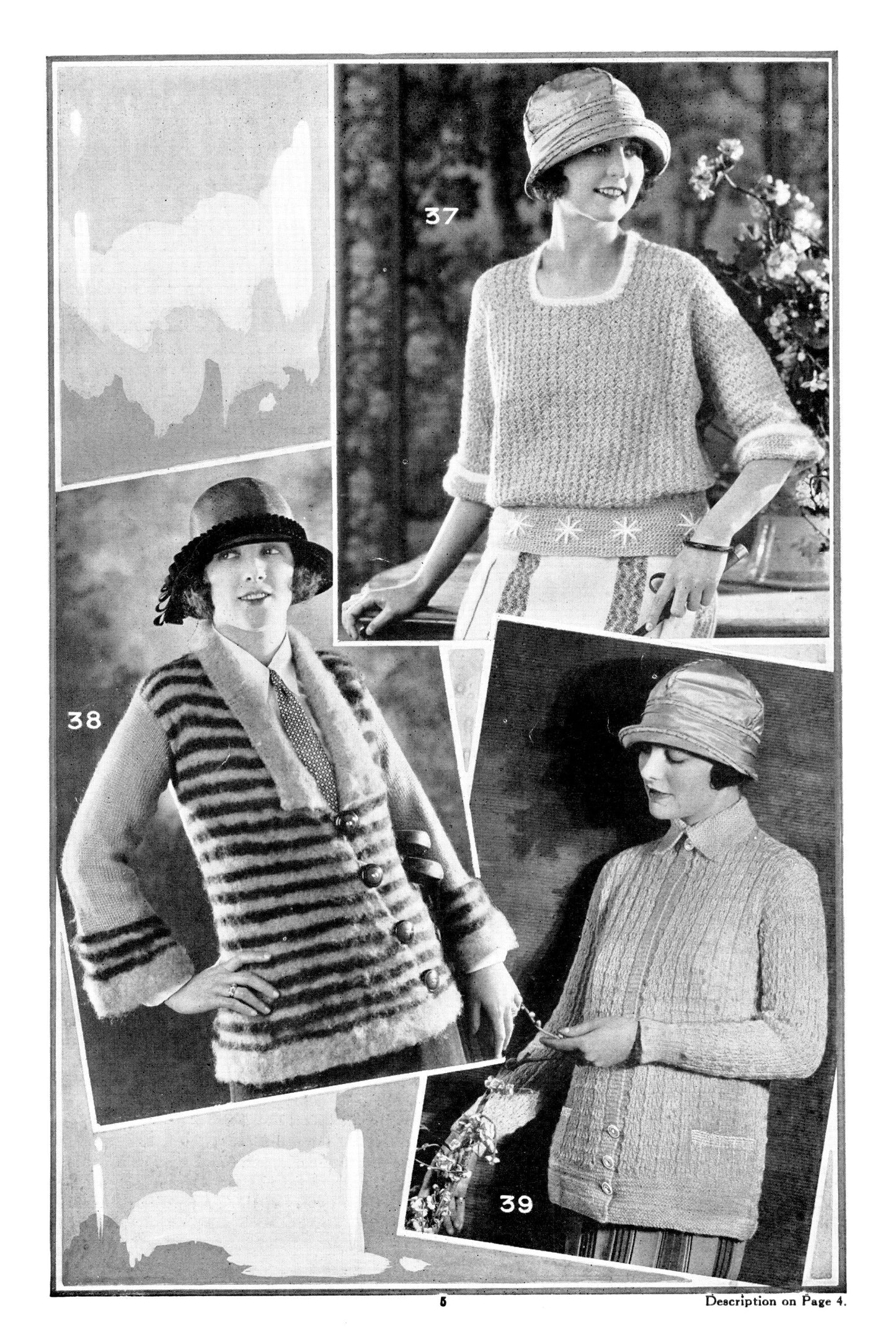 E-BOOK 1924 1920s Novelty Sweater Knitting Book- Monarch Yarns- Knitting Crochet- Ladies Sweaters & Wraps- 20s