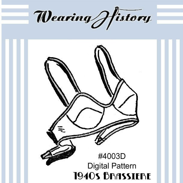 1940's Wartime Bra and Panties PDF Print at Home Sewing Pattern Bust 36 -   Canada