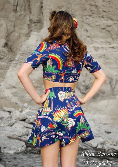 E-PATTERN- Sunkissed Sweetheart- 1940s Summertime Separates- Top, Skirt, Shorts- Bust 30"-40"