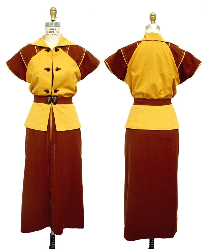 E-Pattern- Tea at Two- 1930s Day or Afternoon Dress- Bust 30"-40"