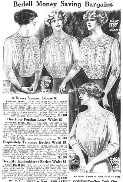 1910s Bedell Spring Sale E-Catalog- PDF Download Historical Fashion Costume