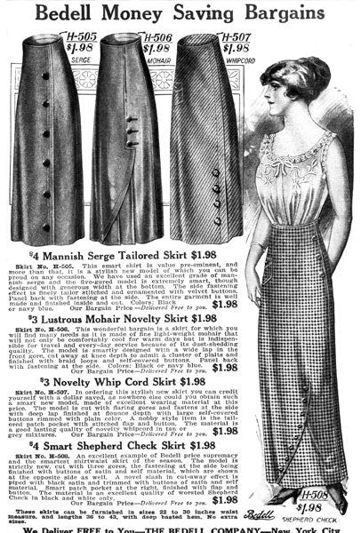 1910s Bedell Spring Sale E-Catalog- PDF Download Historical Fashion Costume