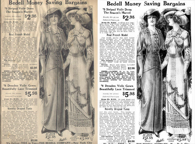 1910s Bedell Spring Sale E-Catalog- PDF Download Historical Fashion Costume