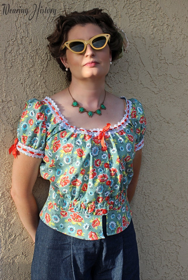 E-Pattern-  1910s Camisole or Corset Cover - 32"-48" Bust