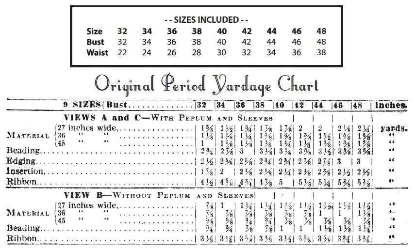 E-Pattern- 1910s Camisole or Corset Cover - 32"-48" Bust