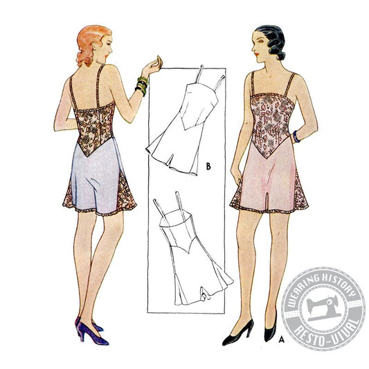 E-Pattern-Gigi- Early 1930s Combination Underwear Pattern- Wearing History PDF