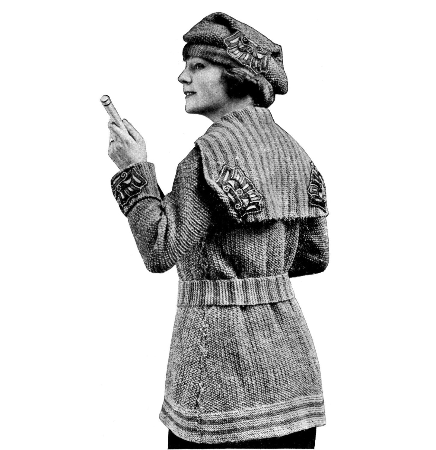 1910s WWI Liberty Sweater Coat and Hat Knitting Pattern