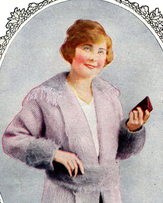 1910s WWI Heather Sweater Coat Knitting- Knitting Pattern- 38-40" Bust