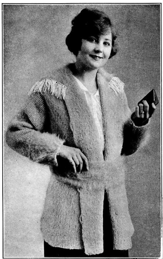1910s WWI Heather Sweater Coat Knitting- Knitting Pattern- 38-40" Bust