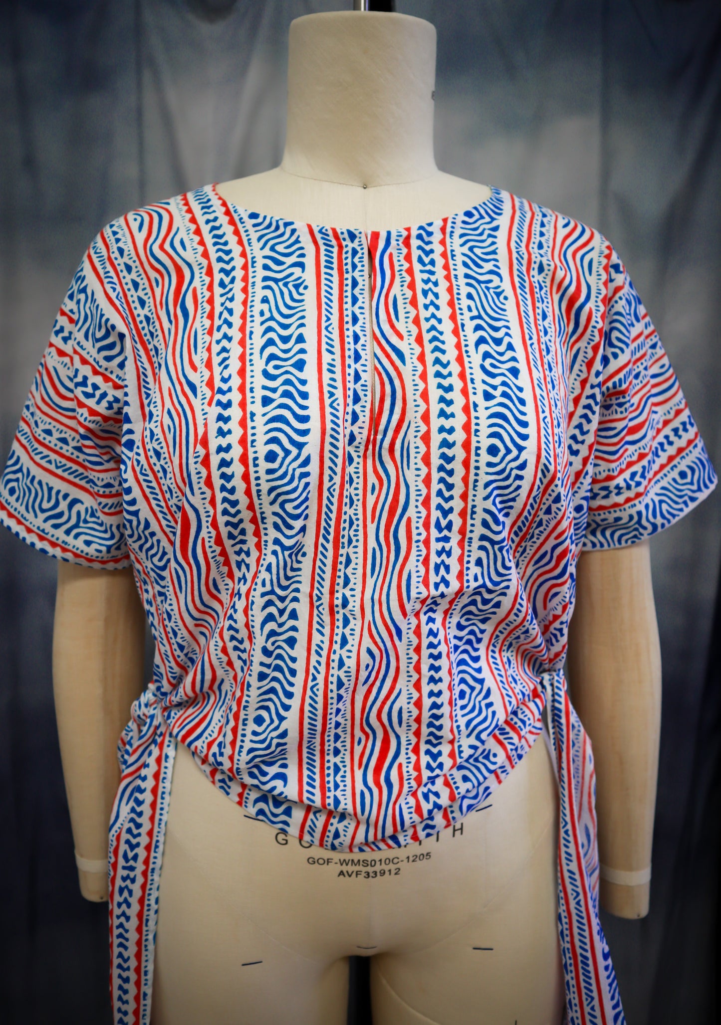 PRINTED PATTERN- Circa 1920 Side-Tied Blouse - 34"-44" Bust