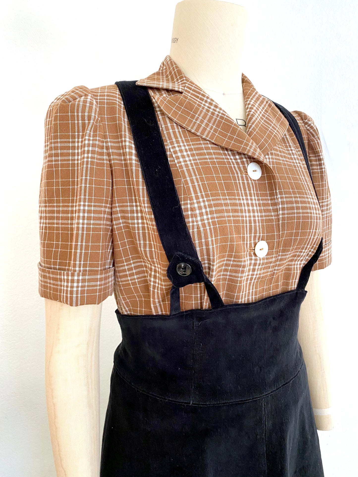 PRINTED PATTERN- Early 1940s Blouse, Suspender Skirt, & Jacket