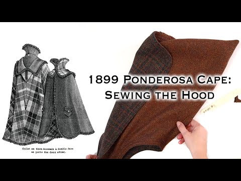 E-PATTERN- Victorian 1890s 1899 Ponderosa Cape Pattern- Bust 30"-50" Wearing History E-PATTERN- Victorian 1890s 1899 Ponderosa Cape Pattern- Bust 30"-50" Wearing History