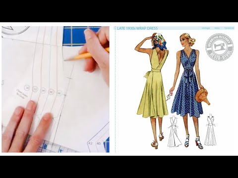 E-PATTERN- 1939 Wrap Dress Pattern- 30-42 Bust – Wearing History