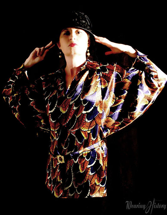 E-Pattern- 1920s Dolman Sleeve Blouse - 30"-44" Bust