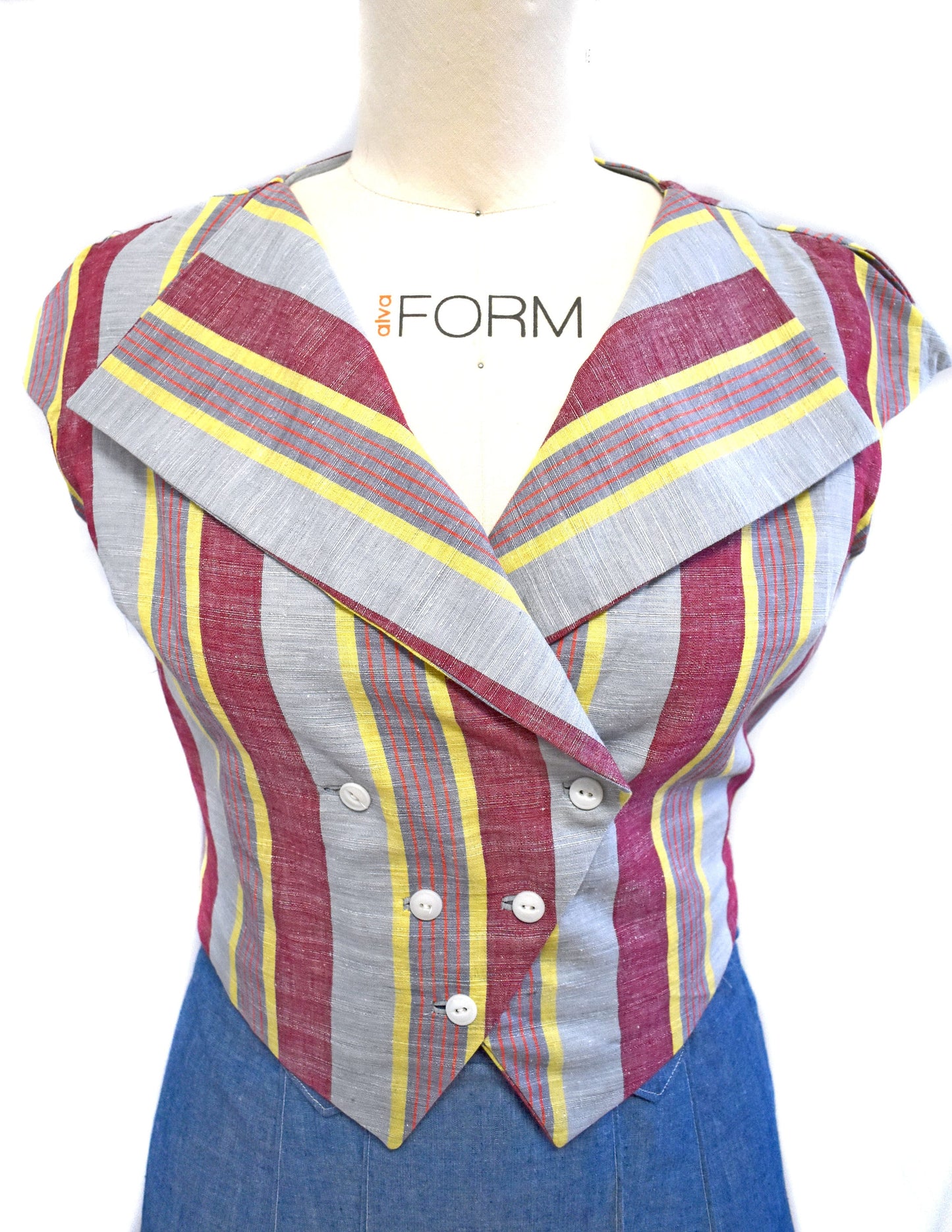 E-Pattern- 1930s Summer Blouse Pattern- 1930s Art Deco Double Breasted - Bust 30"-42"