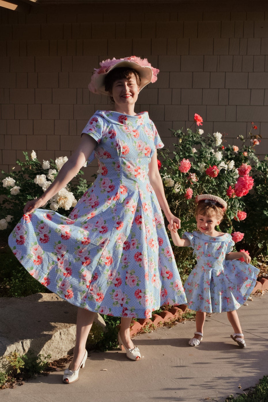 1950s flower hot sale girl dresses