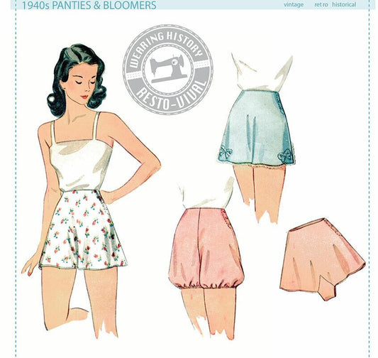 PRINTED PATTERN- 1940s Panties & Bloomers Pattern