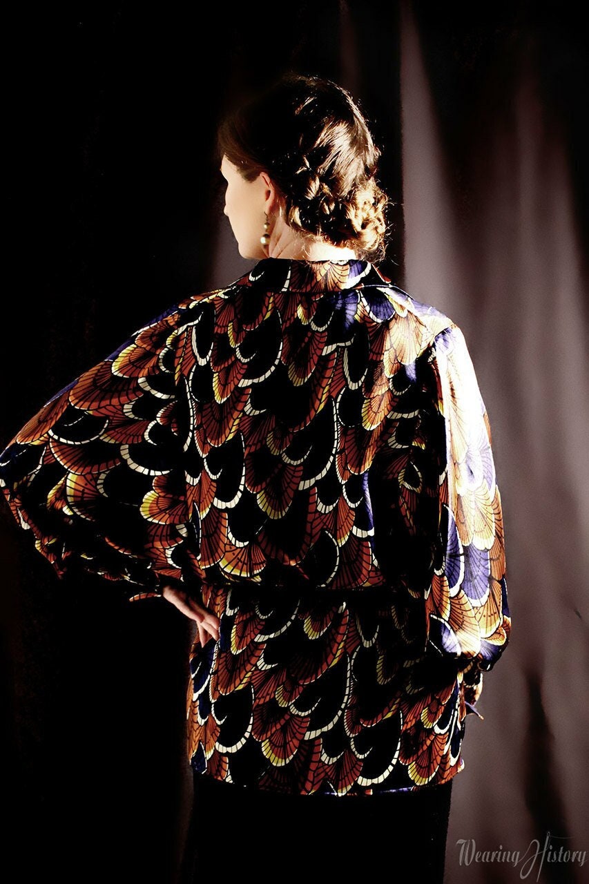 PRINTED PATTERN- 1920s Dolman Sleeve Blouse Pattern
