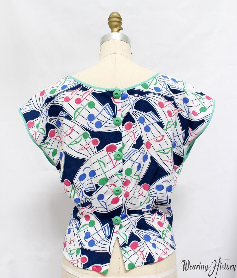 PRINTED PATTERN- Lana- 1940's Blouse and Crop Tops Pattern- 30"-42" Bust