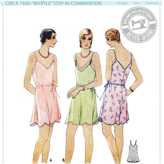 PRINTED PATTERN- Myrtle- Circa 1930 Combination Underwear- 30″-48″ bust