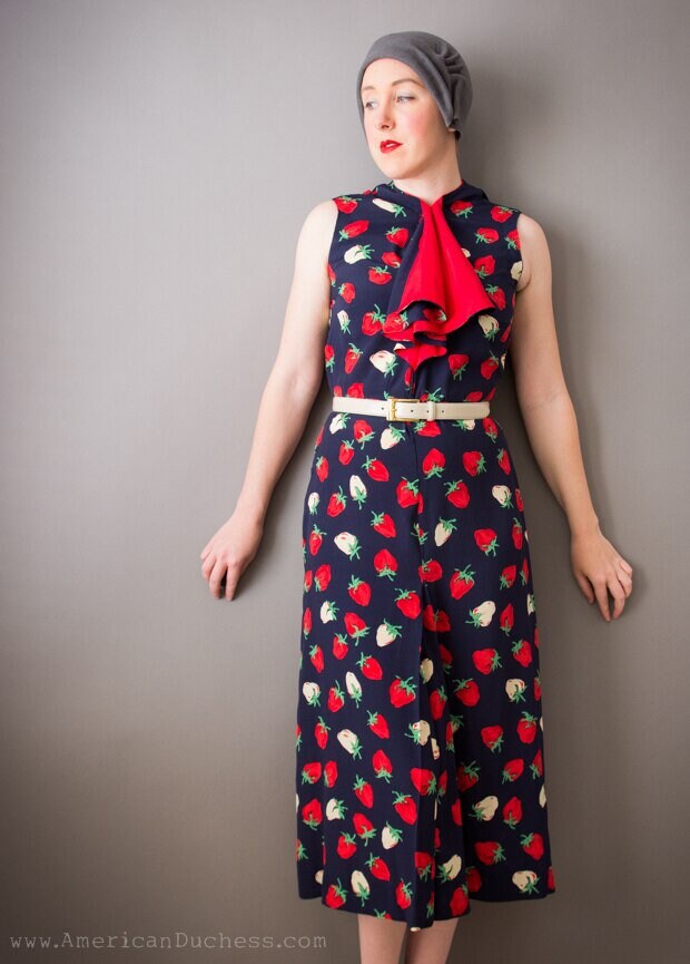 PRINTED PATTERN- Moderne- 1930s Art Deco Dress Pattern- 30"-40" Bust